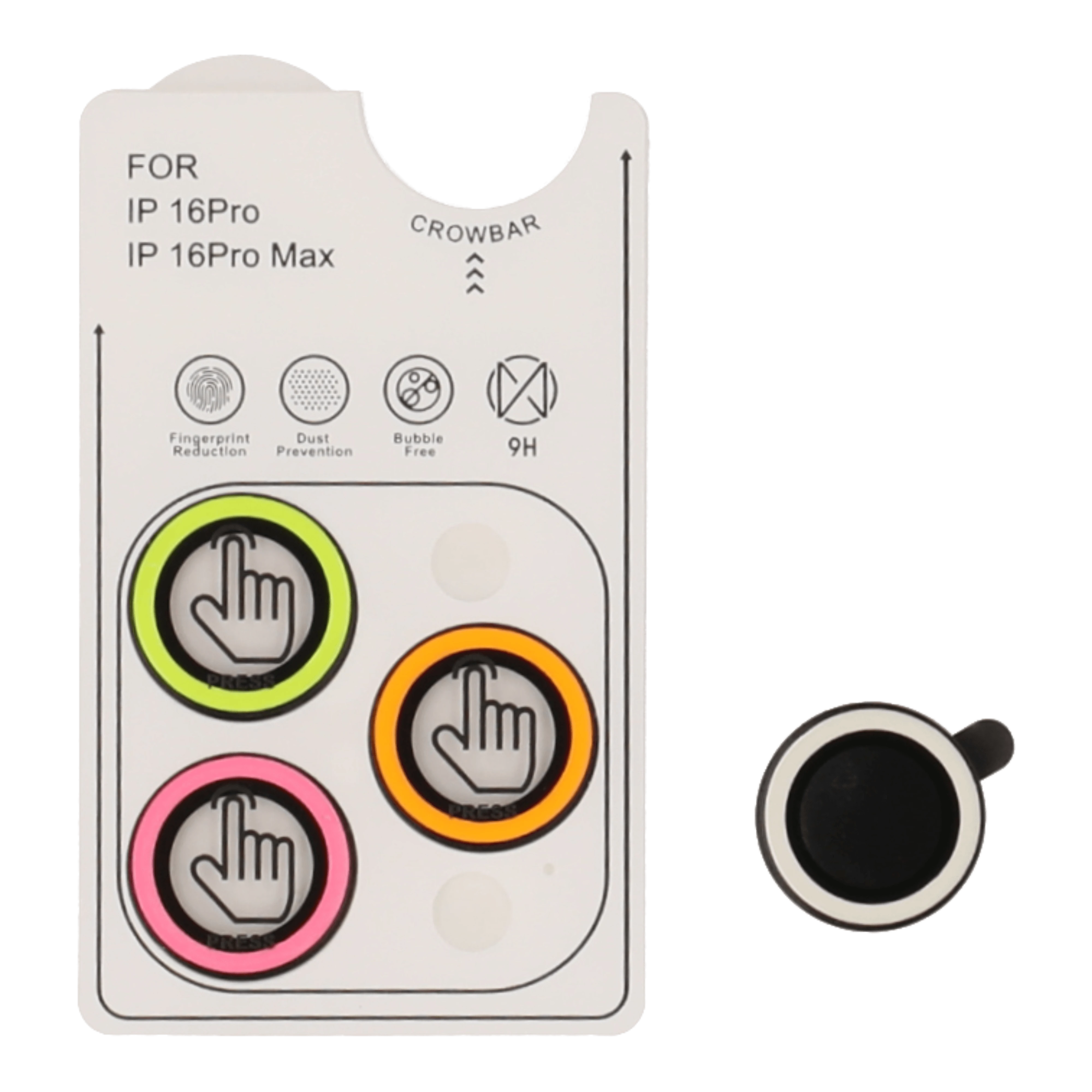 iphone 16 pro/pro max lens pink-orange-lemon